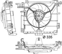 Fan, engine cooling MAHLE CFF211000P