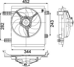 Fan, engine cooling MAHLE CFF213000P