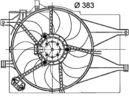 Fan, engine cooling MAHLE CFF201000P