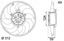 Fan, engine cooling MAHLE CFF20000S