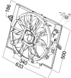 Fan, engine cooling MAHLE CFF20000S