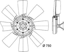 Fan, engine cooling MAHLE CFF419000P