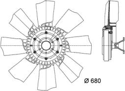 Fan, engine cooling MAHLE CFF425000P