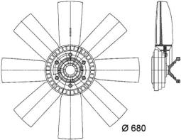 Fan, engine cooling MAHLE CFF432000P