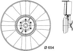 Fan, engine cooling MAHLE CFF436000P