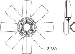 Fan, engine cooling MAHLE CFF438000P