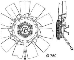 Fan, engine cooling MAHLE CFF460000P