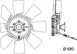 Fan, engine cooling MAHLE CFF462000P