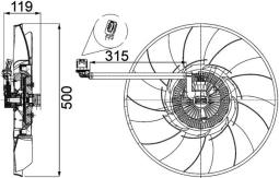 Fan, engine cooling MAHLE CFF469000P