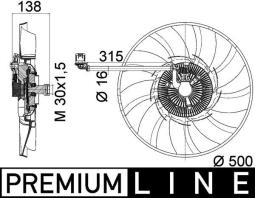 Fan, engine cooling MAHLE CFF471000P