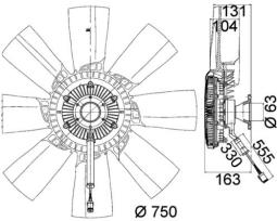 Fan, engine cooling MAHLE CFF473000P