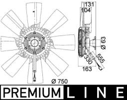 Fan, engine cooling MAHLE CFF473000P