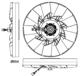 Fan, engine cooling MAHLE CFF478000P