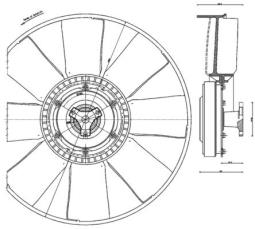 Fan, engine cooling MAHLE CFF479000P