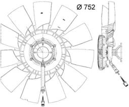 Fan, engine cooling MAHLE CFF482000P