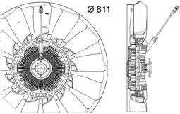 Fan, engine cooling MAHLE CFF487000P