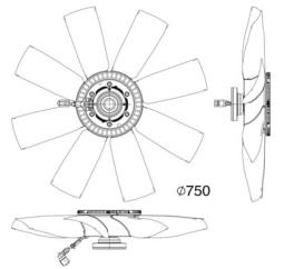 Fan, engine cooling MAHLE CFF505000P