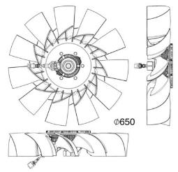 Fan, engine cooling MAHLE CFF507000P