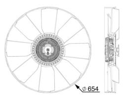 Fan, engine cooling MAHLE CFF510000P