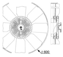 Fan, engine cooling MAHLE CFF512000P