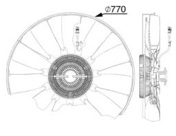 Fan, engine cooling MAHLE CFF513000P