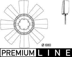 Fan Wheel, engine cooling MAHLE CFW10000P