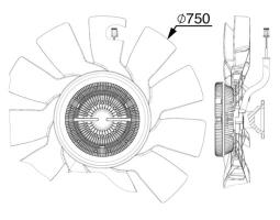 Fan, engine cooling MAHLE CFF517000P