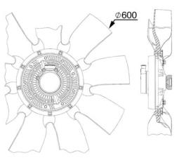 Fan, engine cooling MAHLE CFF518000P