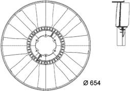 Fan Wheel, engine cooling MAHLE CFW14000P