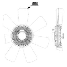 Fan, engine cooling MAHLE CFF523000P