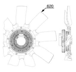 Fan, engine cooling MAHLE CFF524000P