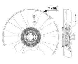 Fan, engine cooling MAHLE CFF526000P