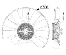 Fan, engine cooling MAHLE CFF527000P