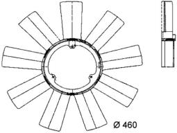 Fan Wheel, engine cooling MAHLE CFW18000P