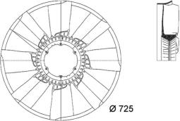 Fan Wheel, engine cooling MAHLE CFW22000P