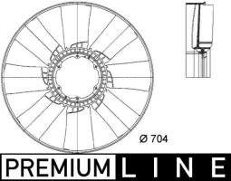 Fan Wheel, engine cooling MAHLE CFW25000P