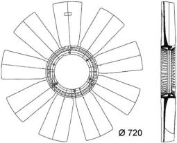 Fan Wheel, engine cooling MAHLE CFW29000P