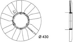 Fan Wheel, engine cooling MAHLE CFW28000P