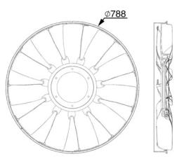 Fan Wheel, engine cooling MAHLE CFW36000P