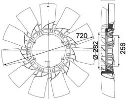 Fan Wheel, engine cooling MAHLE CFW40000P