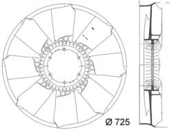 Fan Wheel, engine cooling MAHLE CFW50000P