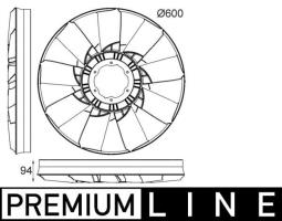 Fan Wheel, engine cooling MAHLE CFW52000P