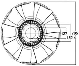 Fan Wheel, engine cooling MAHLE CFW53000P