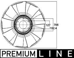 Fan Wheel, engine cooling MAHLE CFW53000P