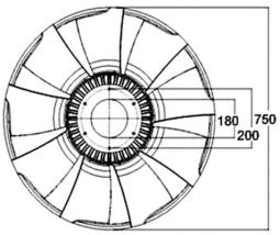 Fan Wheel, engine cooling MAHLE CFW54000P