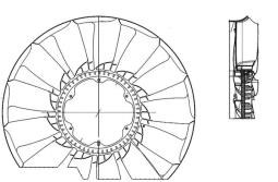 Fan Wheel, engine cooling MAHLE CFW55000P