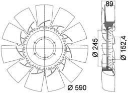 Fan Wheel, engine cooling MAHLE CFW46000P