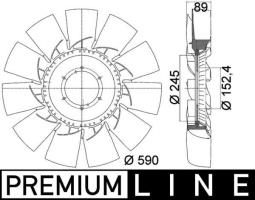 Fan Wheel, engine cooling MAHLE CFW46000P