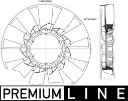 Fan Wheel, engine cooling MAHLE CFW56000P