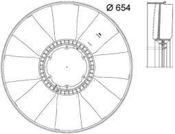 Fan Wheel, engine cooling MAHLE CFW57000P